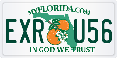 FL license plate EXRU56