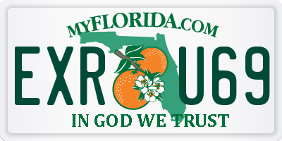 FL license plate EXRU69