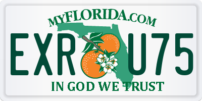 FL license plate EXRU75