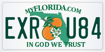 FL license plate EXRU84