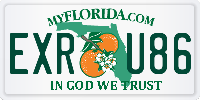 FL license plate EXRU86