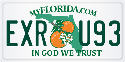 FL license plate EXRU93