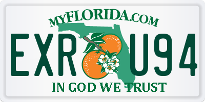 FL license plate EXRU94
