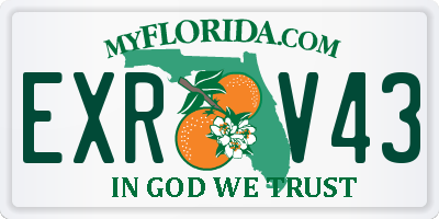 FL license plate EXRV43