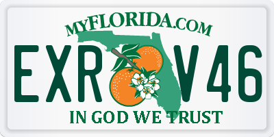 FL license plate EXRV46