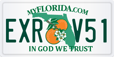 FL license plate EXRV51