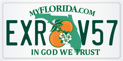 FL license plate EXRV57