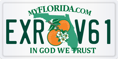 FL license plate EXRV61