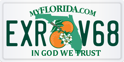 FL license plate EXRV68