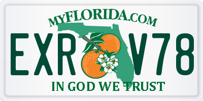 FL license plate EXRV78