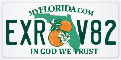 FL license plate EXRV82