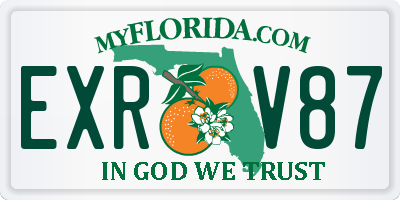 FL license plate EXRV87