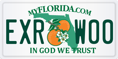 FL license plate EXRW00