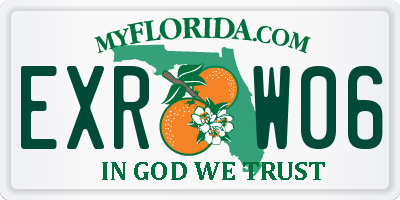 FL license plate EXRW06