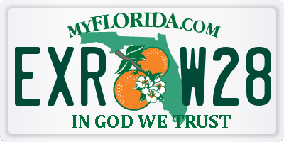 FL license plate EXRW28