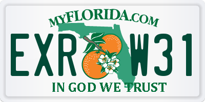 FL license plate EXRW31