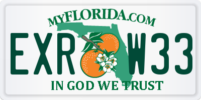 FL license plate EXRW33