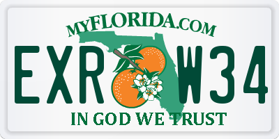 FL license plate EXRW34