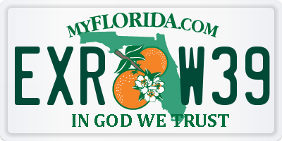FL license plate EXRW39