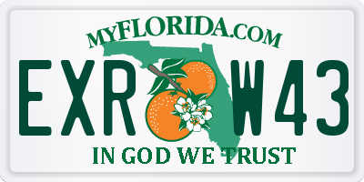 FL license plate EXRW43