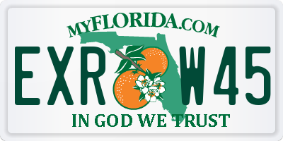 FL license plate EXRW45