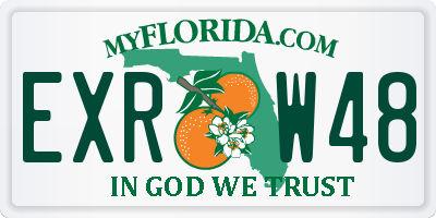 FL license plate EXRW48