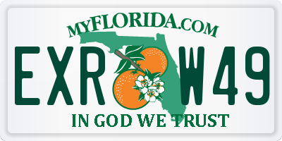 FL license plate EXRW49