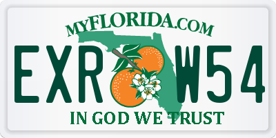 FL license plate EXRW54