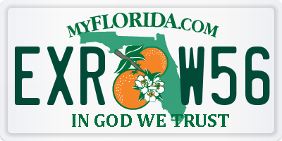 FL license plate EXRW56