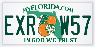 FL license plate EXRW57