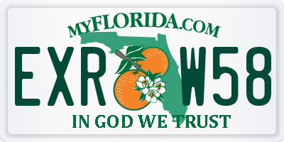 FL license plate EXRW58