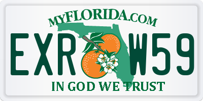 FL license plate EXRW59