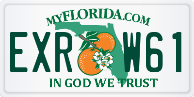 FL license plate EXRW61