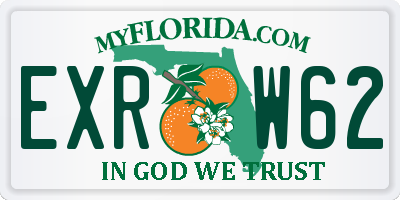 FL license plate EXRW62