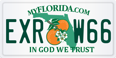 FL license plate EXRW66