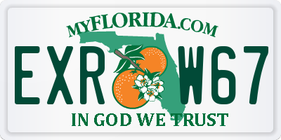 FL license plate EXRW67