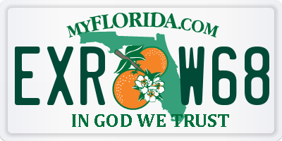 FL license plate EXRW68