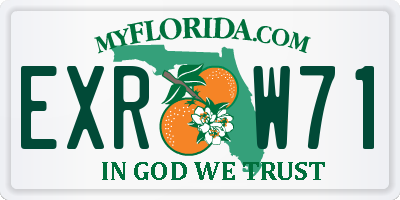 FL license plate EXRW71