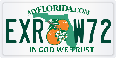 FL license plate EXRW72