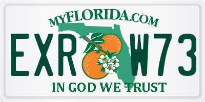 FL license plate EXRW73