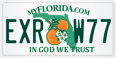 FL license plate EXRW77