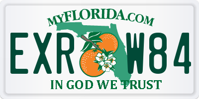 FL license plate EXRW84