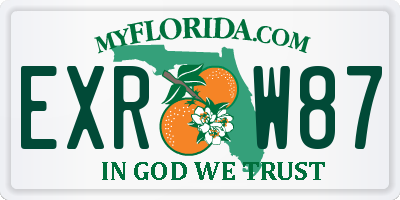 FL license plate EXRW87