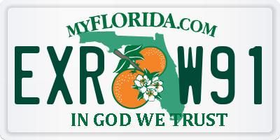 FL license plate EXRW91