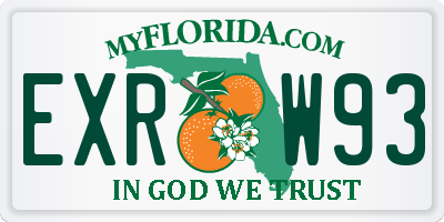 FL license plate EXRW93