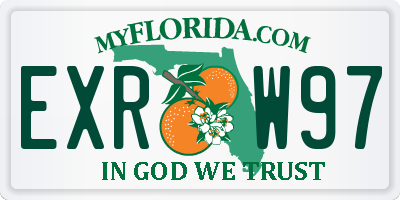 FL license plate EXRW97