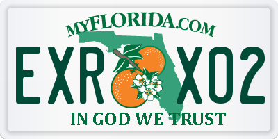 FL license plate EXRX02