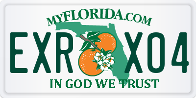 FL license plate EXRX04