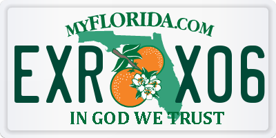 FL license plate EXRX06