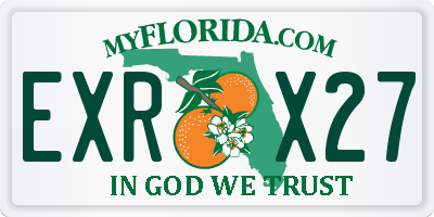 FL license plate EXRX27